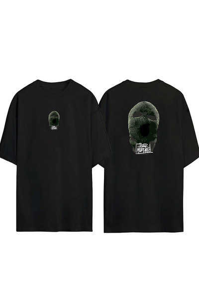 THEWERT Μπλουζάκι Unisex Ganster Trap Mask tshirt εμπρός πίσω με στάμπα μαύρο...