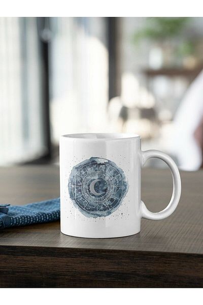 Azresa Astrology Map Zodiac Signs Printed Mug