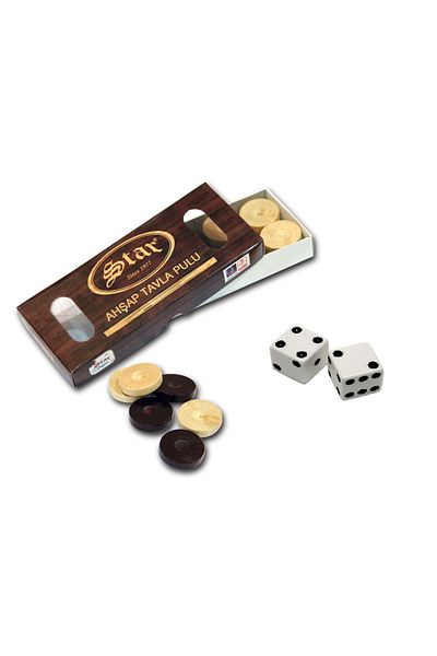 Star Backgammon Scale Wooden Boxwood Large Size Dice Gift