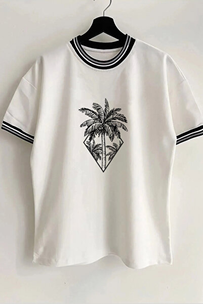 Vordevia Palmiye Štampano Novi sezonski ovratnik i Sa detaljem rukava Sa rebr...