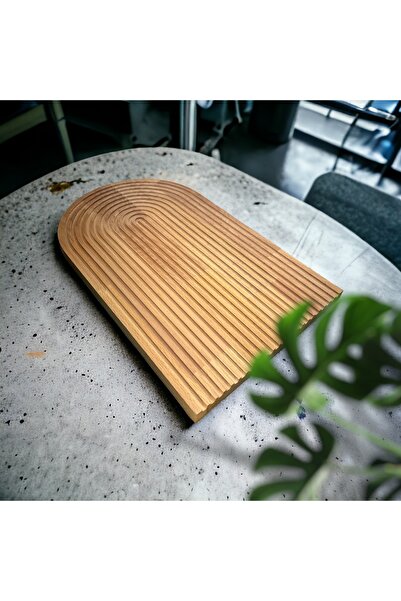 Paplico Design لوح تقديم خشبي على شكل قبة، طبق تقديم خشبي