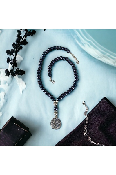 LeylanTakı قلادة بوهيمية مصنوعة يدويًا من اللؤلؤ الأسود للنساء من مجوهرات الل...