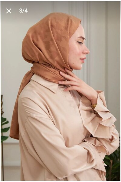 Nilbutik Houndstooth Pattern Cotton Jacquard Shawl