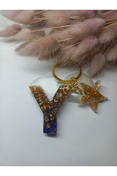 demirbasavm سلسلة مفاتيح إيبوكسي Y مصنوعة يدويًا