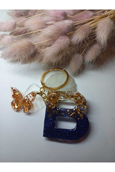 demirbasavm سلسلة مفاتيح إيبوكسي بي مصنوعة يدويًا