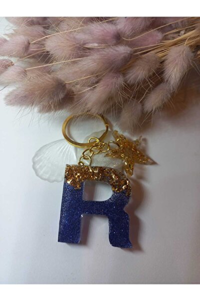 demirbasavm سلسلة مفاتيح Epoxy R مصنوعة يدويًا