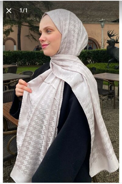 Nilbutik Houndstooth Pattern Cotton Jacquard Shawl