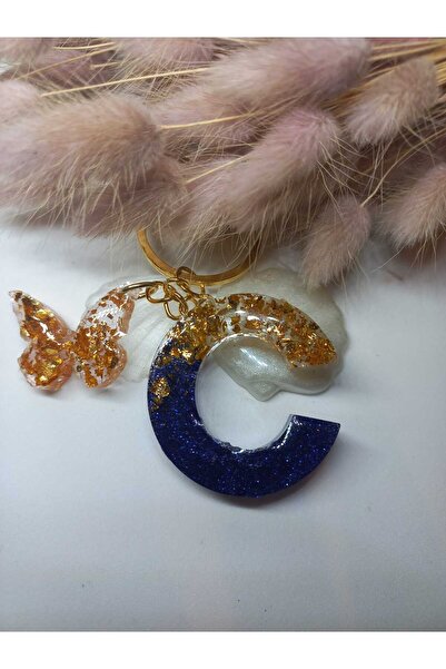 demirbasavm سلسلة مفاتيح إيبوكسي C مصنوعة يدويًا