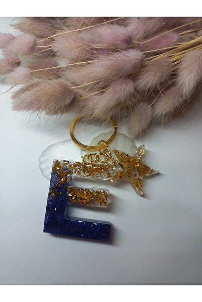 demirbasavm سلسلة مفاتيح إيبوكسي E مصنوعة يدويًا