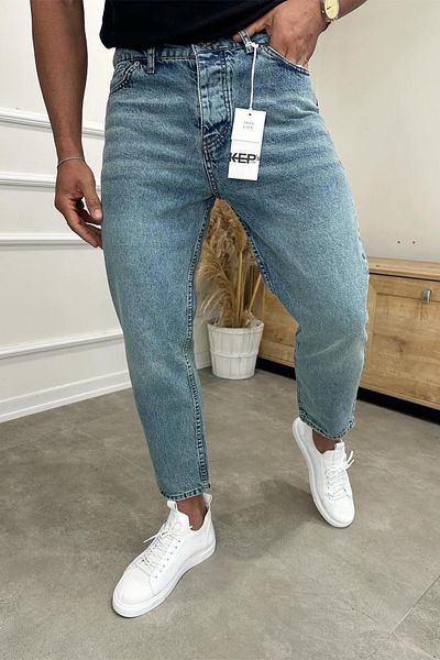 MADZEYMODA Ανδρικό μπλε τζιν Boyfriend