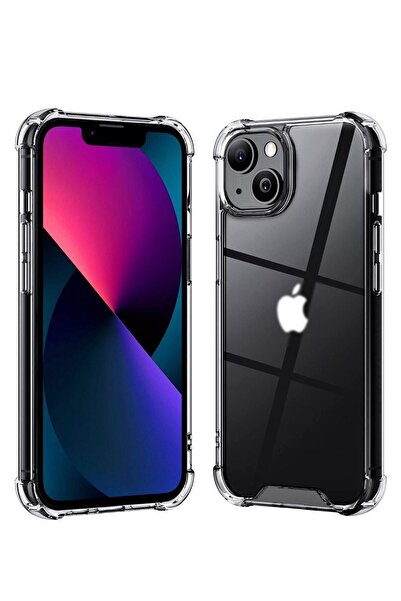 Case collection Iphone 13 Uyumlu Şeffaf Kılıf Airbag Antishock Köşeli Darbe E...