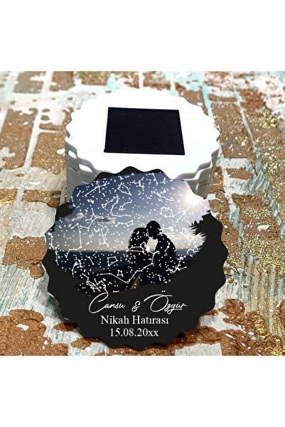 TheoStyle Kişiye Özel Tasarım Düğün Nişan Söz Kına Hediyelik Uv Baskılı Sert ...