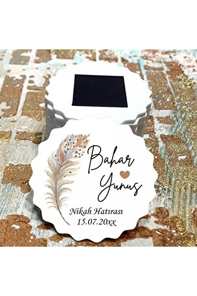 TheoStyle Kişiye Özel Tasarım Düğün Nişan Söz Kına Hediyelik Uv Baskılı Sert ...