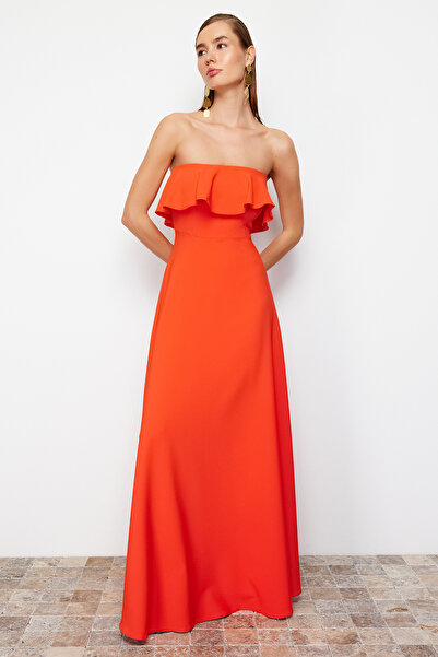 Trendyol Collection Φόρεμα με μοτίβο ρόδι με λουλούδια σε κομμένο χρώμα - TPRSS24AE00033