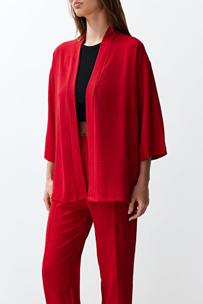 Trendyol Collection Piros kimonó és nadrág szett - TWOSS24AU00037