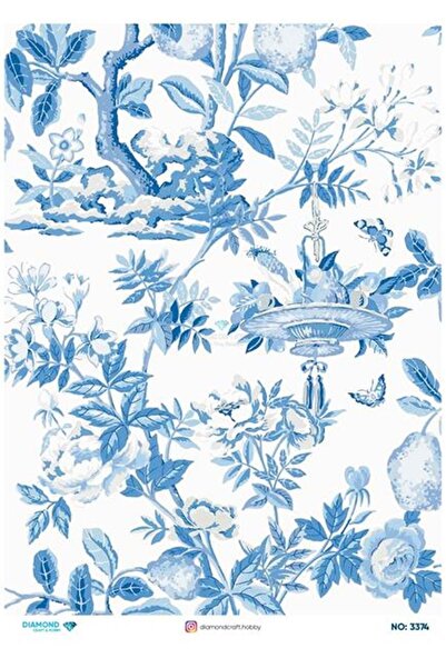 Atölye 7-77 Diamond Craft N: 3374 - 30*42 سم ديكور ديامانت طوق ديكوباج