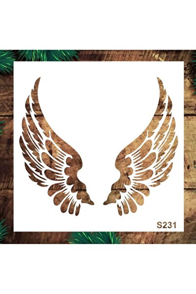 STENCİLTASARIM ST S231 Angel Wing - استنسل 20*20