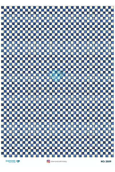 Atölye 7-77 Diamond Craft N: 2509 Lacivert, Krem, Dama, Mackenzie 30*42 Cm De...