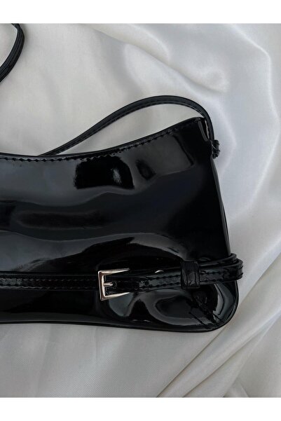 NİSSEA Geantă de mână pentru femei din piele lacuită lucioasă