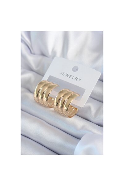 Clariss Findit أقراط نسائية نحاسية موديل خاتم ذهبي اللون (FINDIT)