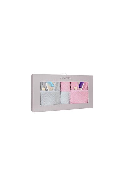 Güvenal Σετ μπουρνούζι Hayal 12 Piece Boxed Jacquard| Μπουρνούζι| Σετ πετσετών και πετσετών| Σετ Προίκα Μπάνιου