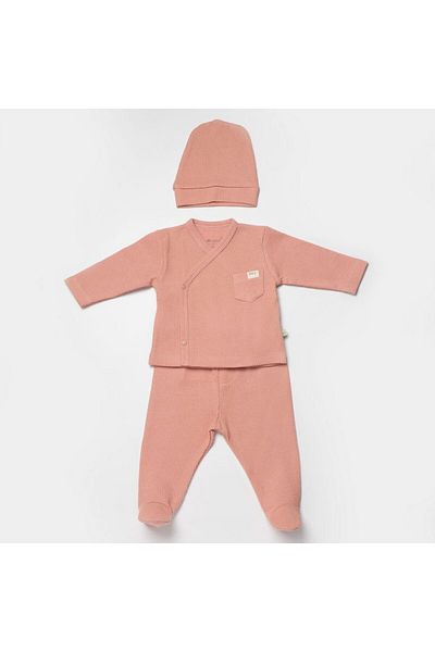 Biorganic Waffle Smile 3-Piece Baby Set 73323