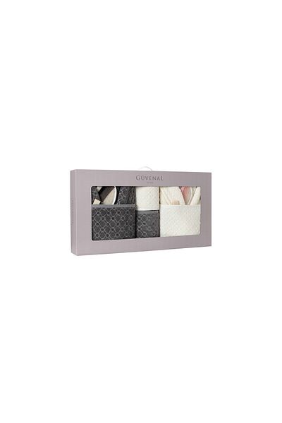 Güvenal Σετ μπουρνούζι Hayal 12 Piece Boxed Jacquard| Μπουρνούζι| Σετ πετσετών και πετσετών| Σετ Προίκα Μπάνιου