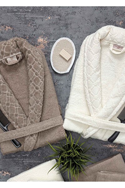 Güvenal Σετ μπουρνούζι Hayal 12 Piece Boxed Jacquard| Μπουρνούζι| Σετ πετσετών και πετσετών| Σετ Προίκα Μπάνιου