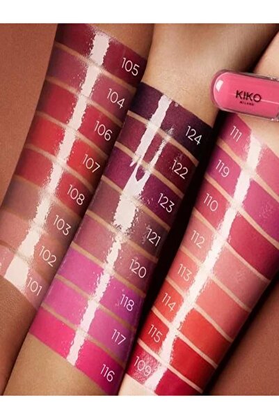 kiko milano Unlimited Double Touch & 12 Saat Etkili Uzun Süre Kalıcı Işıltılı Ultra Yoğun Ve Parlak Ruj