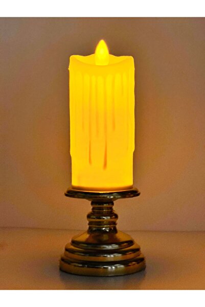 OKYANUSAYD DEKORATİF PİLLİ GÜNIŞIĞI 19 CM BOY 7 CM GENİŞLİK LED IŞIKLI ŞAMDAN...