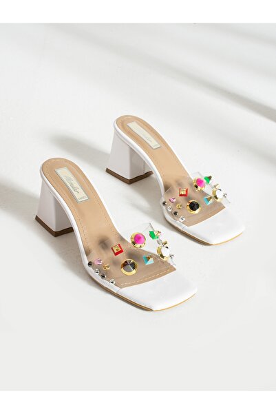 Alemdar Shoes SUZİ White Colored Women's Slippers