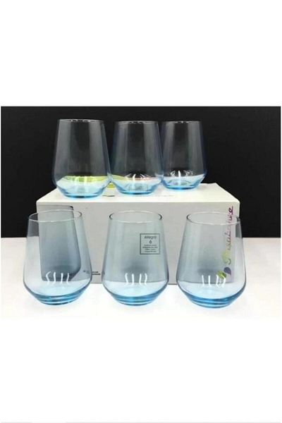 Paşabahçe 41536 Allegra Turquoise Soft Drink Glass - Water Glass 425 Cc Set of 6