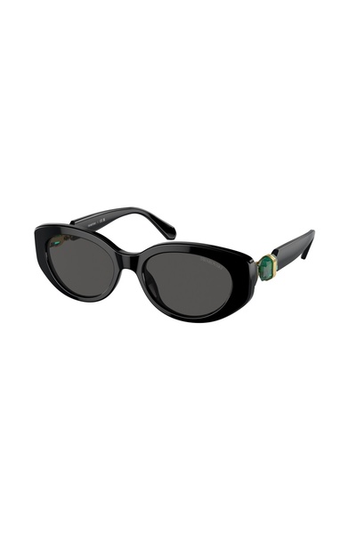 Swarovski SK60021001/8753 Kadın Güneş Gözlüğü Siyah Kemik Çerçeve Füme Lens U...