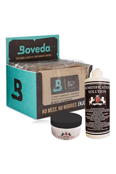 Boveda 84 60g Humidor Puro Kutusu Nemlendirici 12li Paket Saf Su ve Jel