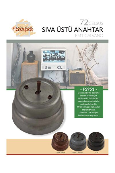 FLAŞ SPOT CELSUS RAL Loft Retro Sıva Üstü Priz