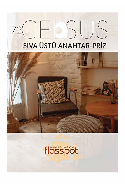 FLAŞ SPOT CELSUS RAL Loft Retro Sıva Üstü Priz