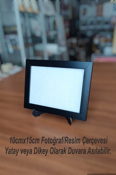 beedene Gerçek Camlı 10cm X 15cm Resim, Fotoğraf, Belge, Poster, Evrak Çerçevesi Masa Üstü Teşhir Ayaklı