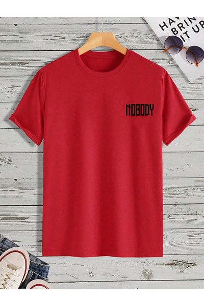 Black Sokak Ανδρικό μπλουζάκι Trust Nobody Printed Oversize Red