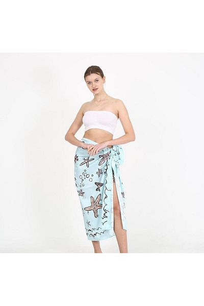Tight Lady Imprimare digitală de înaltă calitate, model mixt, pareo de plajă, țesătură lucioasă, fără afișare interioară-95cm*145cm