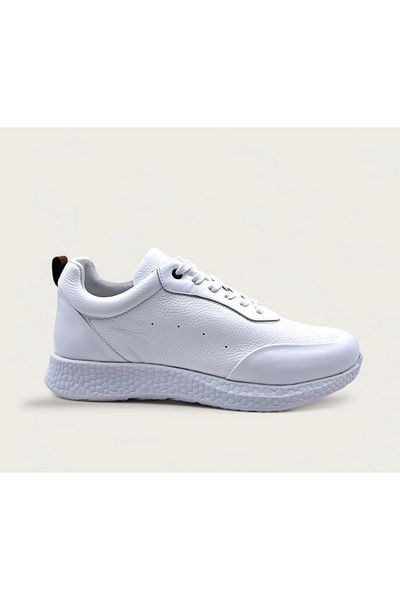 Hammer Jack Ανδρικά λευκά μαλακά παπούτσια άνεσης Makela Genuine Leather Boost Foam