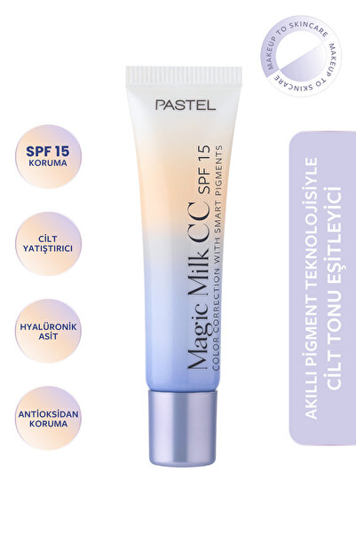 Pastel Cildi Canlandıran Magic Milk Cilt Tonu Eşitleyici 51 Medium Deep SPF 15 CC Krem 30Ml.