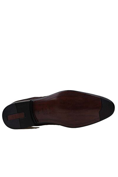 Fosco Kahverengi Saten Üzeri Rugan İşlemeli Erkek Klasik Ayakkabı