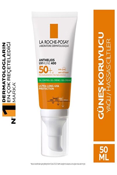 La Roche Posay ANTHELIOS UVMUNE 400 OIL CONTROL GEL-CREAM GÜNEŞ KREMİ-50 ML