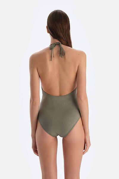 Dagi Μαγιό Χακί Halterneck