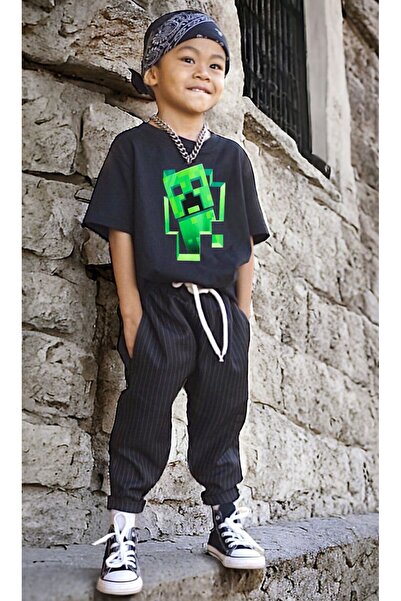 BENROMA Minecraft Baskılı Çocuk Tişört