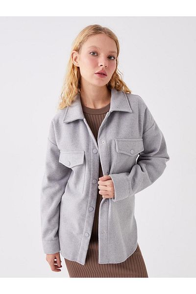 LC Waikiki LCW Vision Straight Long Sleeve Women's Lumberjack Shirt Jacket