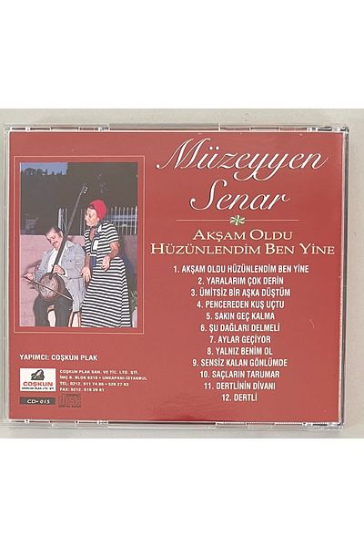 Plakevi İzmir Müzeyyen Senar It's Evening I'M Sad I'M Again Cd (Original Period Edition)