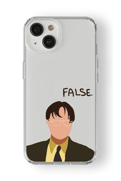 Multitronic حافظة شفافة مطبوعة بتصميم مكتب دوايت شروت متوافقة مع هاتف آيفون 13