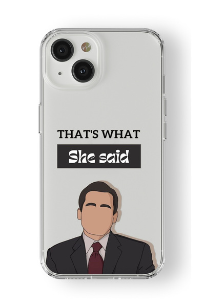 Multitronic iPhone 15 Uyumlu The Office Michael Scott Tasarım Baskılı Şeffaf ...