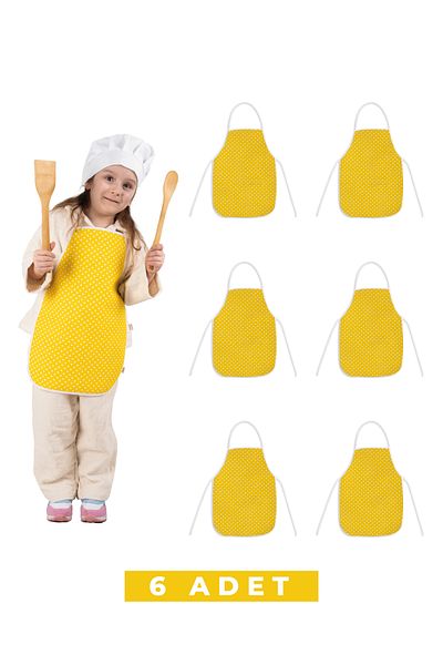 Morlay 6 Pieces of 2-8 Years Old Children's Bib for Activities, Suitable for Kindergarten and Nursery, and liquid-proof